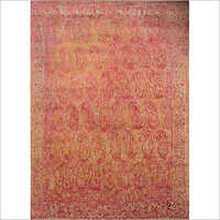 Hand Knotted Wool and Silk Rug