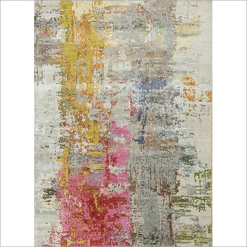 Hand Knotted Wool And Bamboo Silk Rug