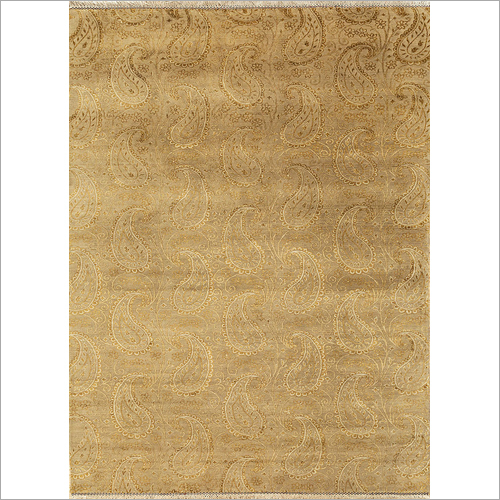 Hand Knotted Floret Wool And Silk Rug