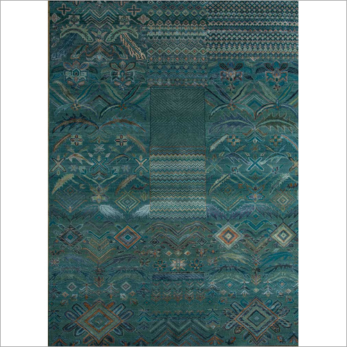 Hand Knotted Wool And Bamboo Silk Rug