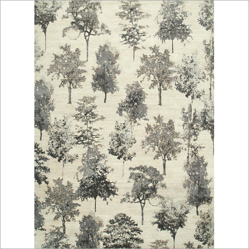 Flat Weave Wool And Bamboo Silk Rug