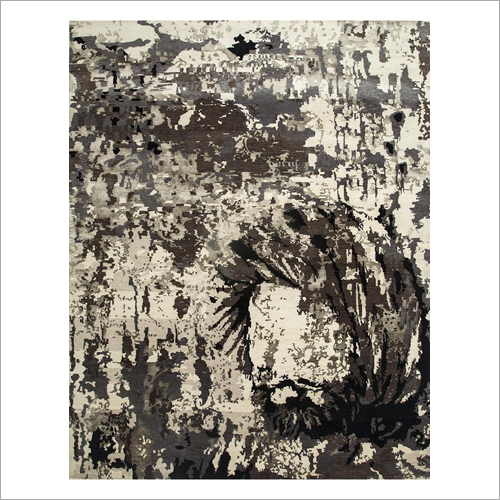 Hand Knotted Wool And Bamboo Silk Rug