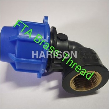 PP Compression Female Brass Thread Elbow