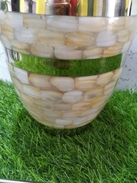 Brass Adult Mother Of Pearl Cremation Urn Funeral