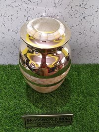 Brass Adult Mother Of Pearl Cremation Urn Funeral