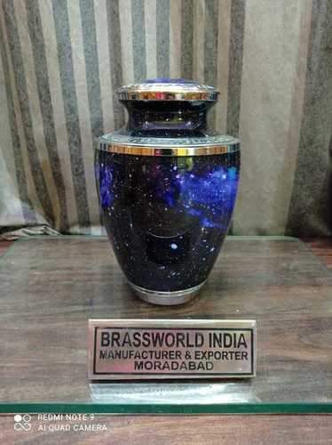 Galaxy-Inspired Brass Cremation Urn