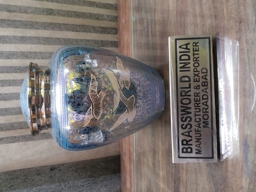 Brass Full Engraved Going Home Cremation Urn For Ashes Funeral