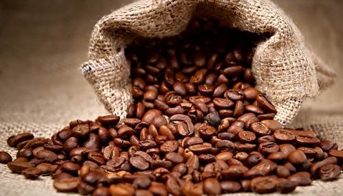 Dark Brown Roasted Coffee Beans