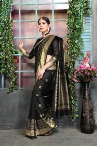 Multi Colour Pure Traditional Banarasi Silk Blend Saree