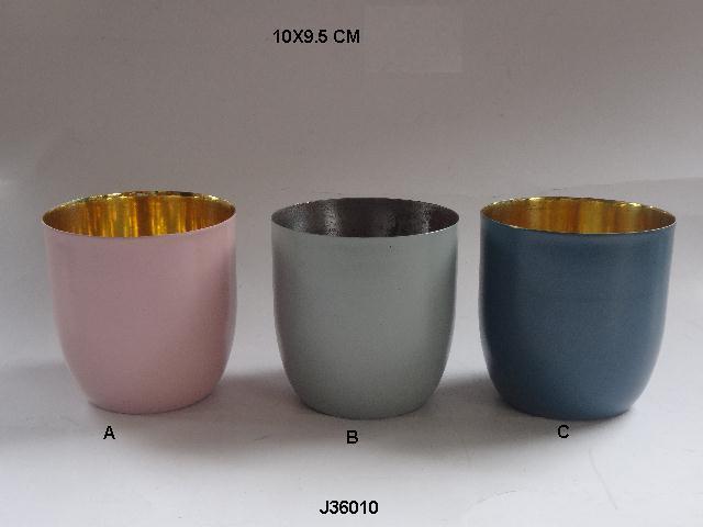 Multi Colors Candle Candle  Vessels With Made In Steel