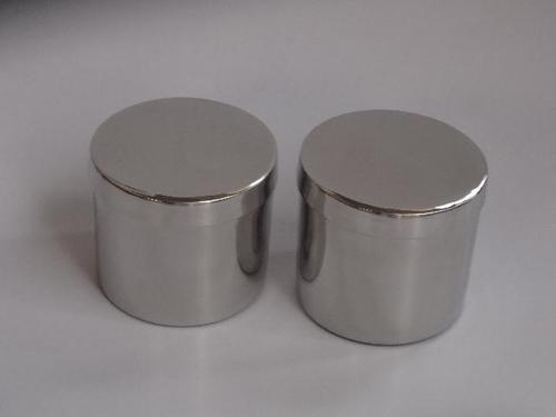 Steel  Candle  Vessels  Polished With Cover