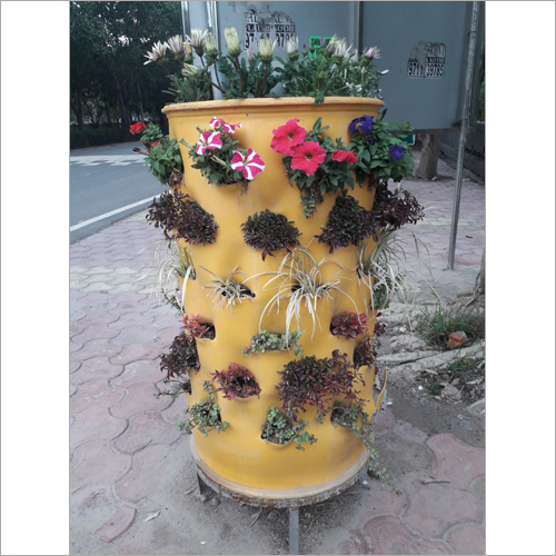Plastic Garden Plant Pot With Compost