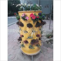 Plastic Garden Plant Pot With Compost
