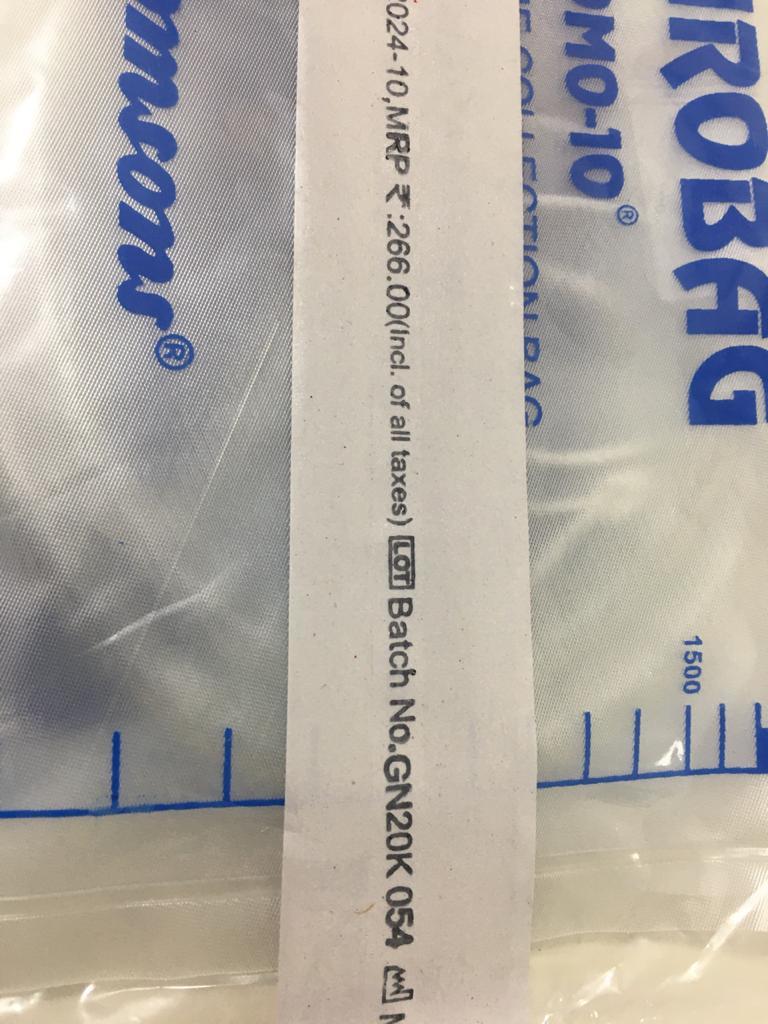 UROBAG ROMO-10 URINE BAG