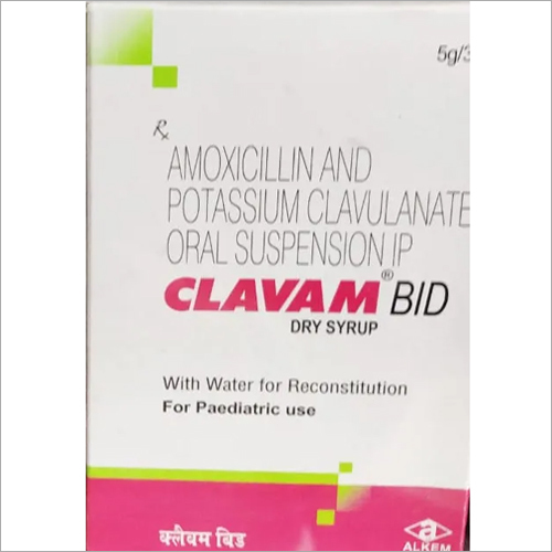 30 ml Clavam Bid Amoxicillin and Potassium Clavulanate Oral Dry Syrup