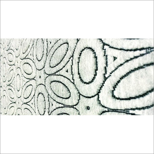 White Knitted Jacquard Fabric 550 Gsm