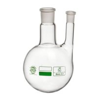 flasks , round bottom, 2 neck parallel 50 ml