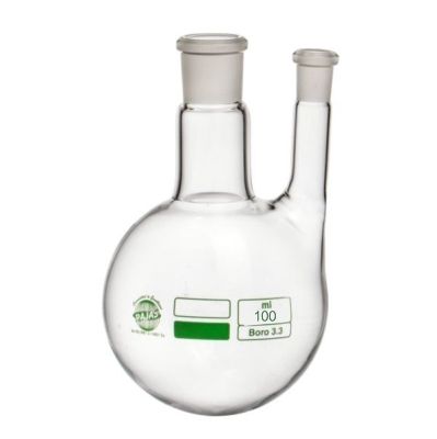 round flask flat base 2 necks 100ml bulk lab supplies chemistry Twin- and  triple-neck types retort erlenmeyer Flask