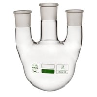 flasks , round bottom, 3 neck parallel 100  ml