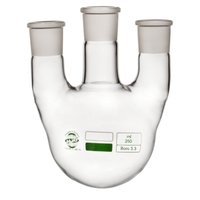 flasks , round bottom, 3 neck parallel 250 ml
