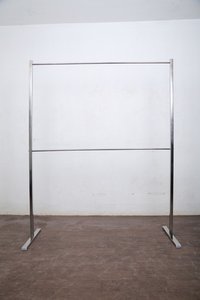 Silver Floor Display Portable Ss Stand With Wheels In Pollachi