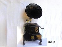 Gramophone Base - Brass Material, Elegant Design With Polished Finish, Antique Imitation Style For Home Decoration