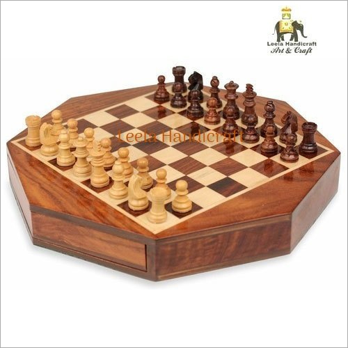 Wooden Octagonal Chess Board Age Group: All