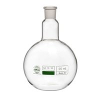 flasks , round bottom, single  neck with joint 25 ml