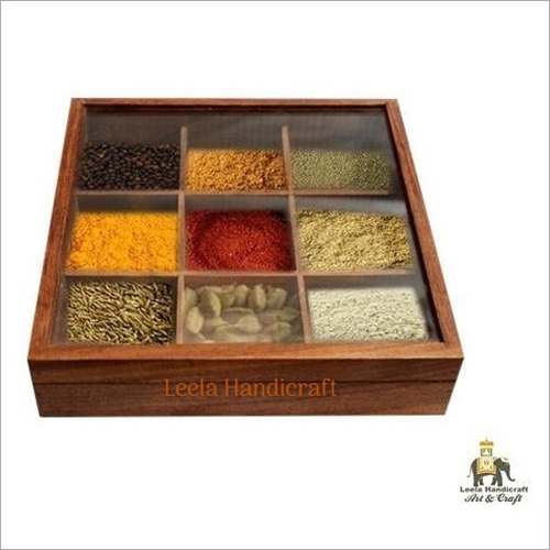 Wooden Spice Box By LEELA HANDICRAFT