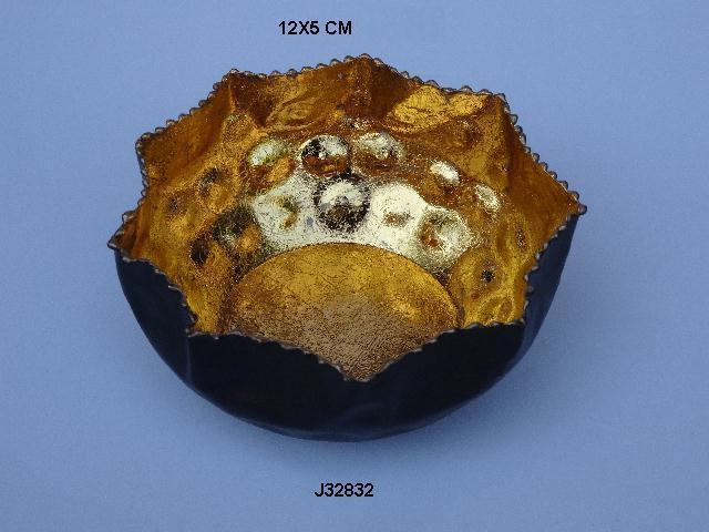 Gold leaf votive hammered in silver colour