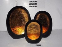 Gold leaf votive hammered in silver colour