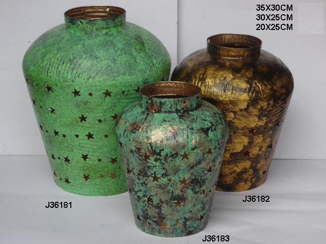 Lantern Ceramic Finish Brown Color