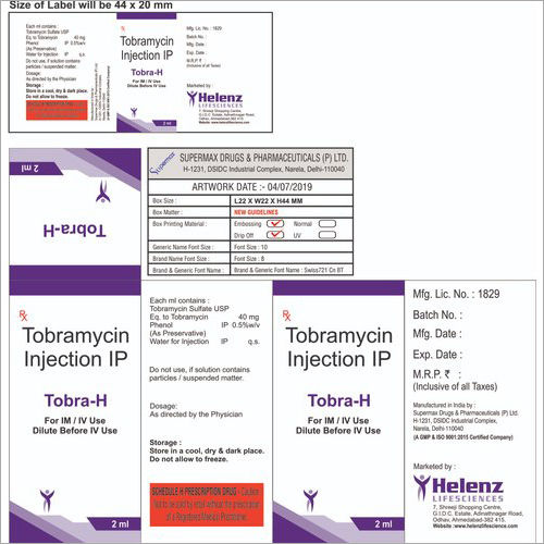 Liquid Tobramycin 80 Mg Injection