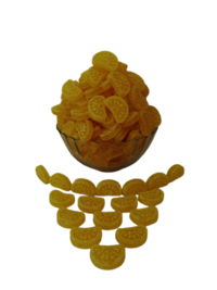 Lemon Candy - 1 Kg Solid Cubes | Fruity Sweet Taste, Dried Hard Texture, Colorful Synthetics