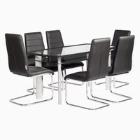 Glaze 6 Seater Dining Table No Assembly Required