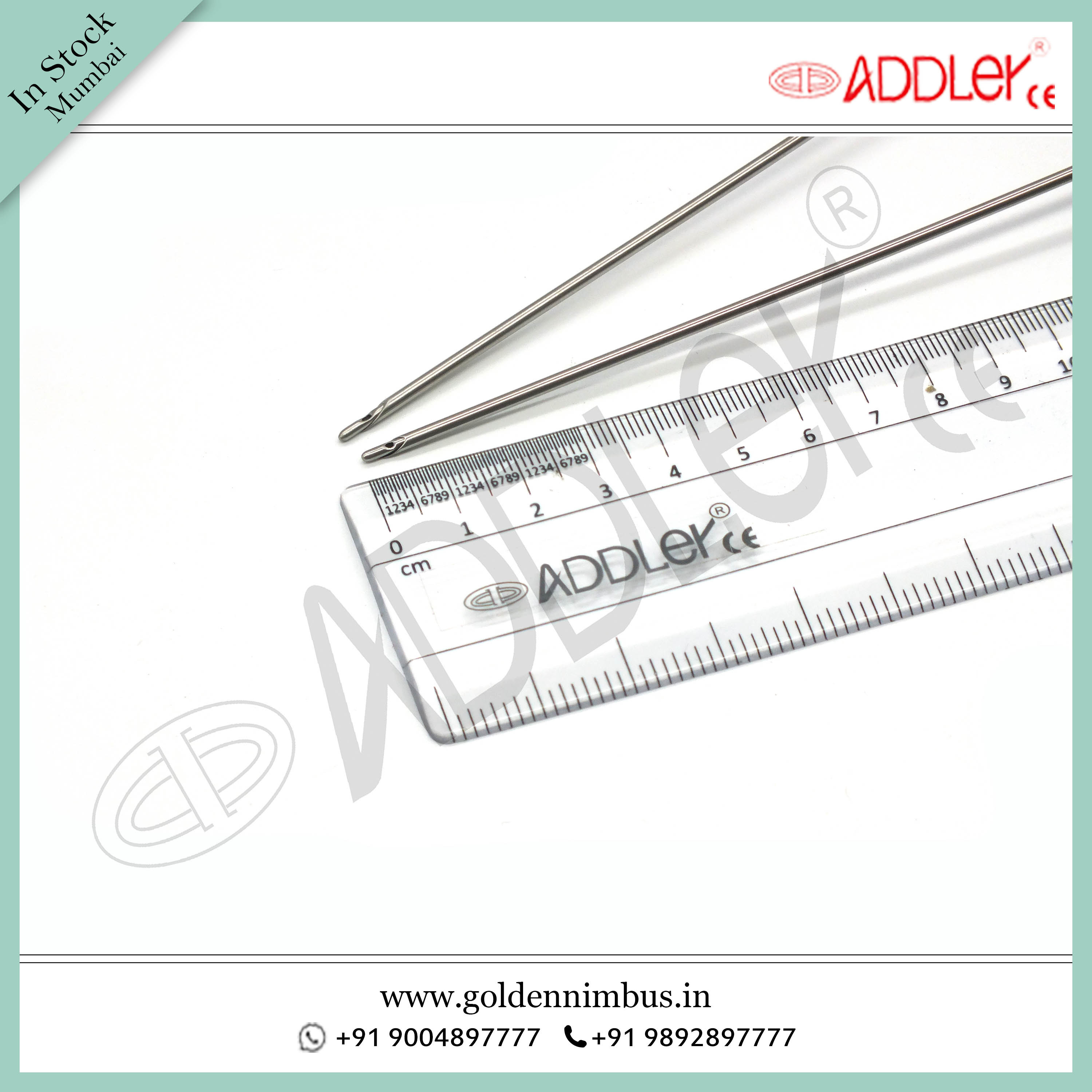 ADDLER Laparoscopic Veress Needle Set of 2 - 120mm and 140mm