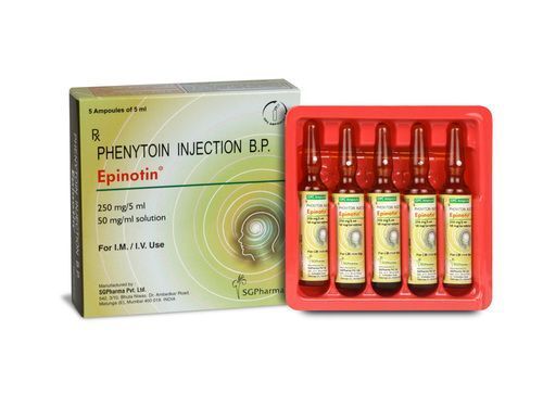 Phenytoin Injection - 5ml Vial Pack of 5 | Effective Seizure Management, I.M./I.V. Administration