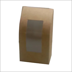 Wrap Packaging Box With Window - Paper Material, Different Sizes Available, Brown Color | Ideal for Gift Packaging Solutions