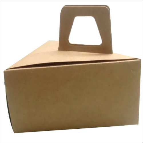 Sandwich Packaging Box With Handle - Paper Material, Different Sizes Available, Brown Color | Ideal for Food Storage and Transport