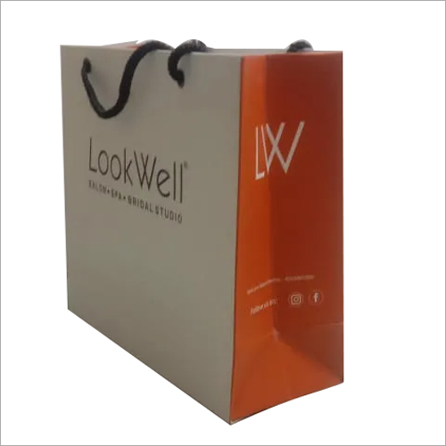 Available In Different Color Paper Bag With Rope Handle