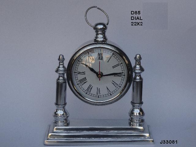 Steel Table Clock Mirror Polish