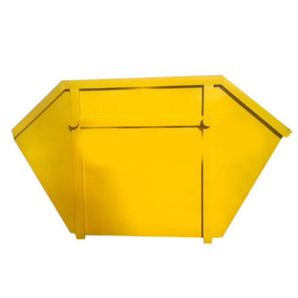Garbage Container - Mild Steel 1.1 Cum 700 mm x 400 mm Door Size 200 Liters Capacity for Industrial Waste Management Manual Operation Yellow