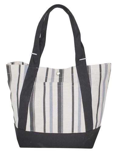 Designer Tote Bag With Striped Print