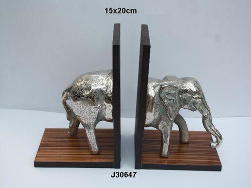 Book End Aluminum Elephant Figure Good Quality