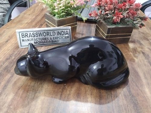 Black Aluminum Pet Cat Urn