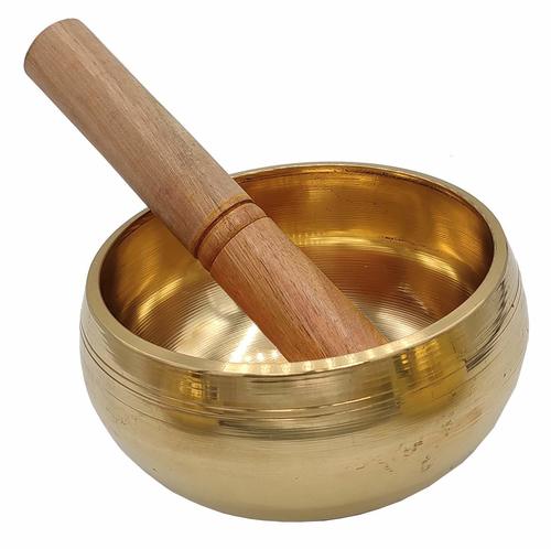 Golden Brass Meditation Bowl For Healing