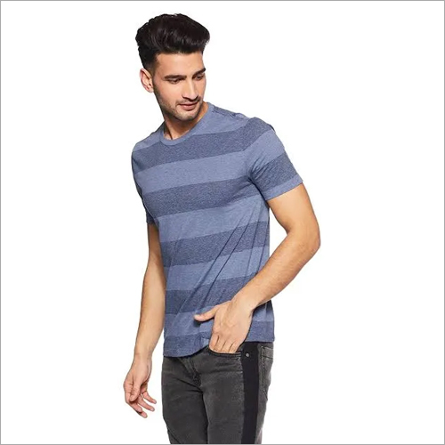 Mens Round Neck Cotton T-Shirt - Cotton Fabric, O-Neck Collar , Short Sleeve Style for Comfortable Casual Wear