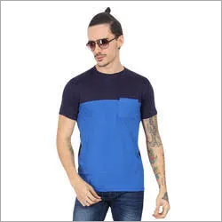 Mens Double Shade T-Shirt - Cotton Blend, O-Neck, Short Sleeves | Stylish Design for Comfortable Everyday Wear