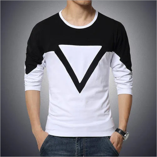 Mens Full Sleeve T-Shirt - Cotton Blend, Available in Various Colors | Long Sleeves, Printed Design for Effortless Style and Comfort