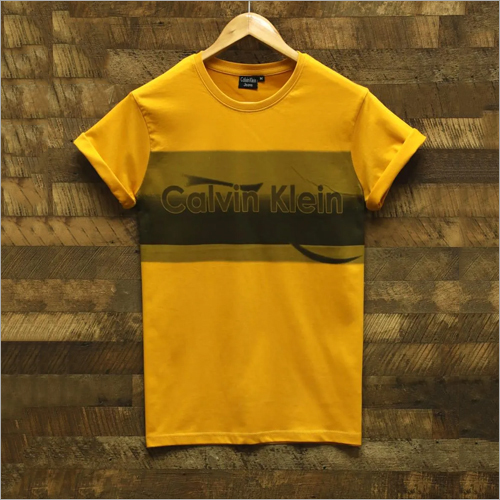 Mens Slim Fit T-Shirt - Cotton Blend, Short Sleeves , Printed Design for Trendy Casual Style